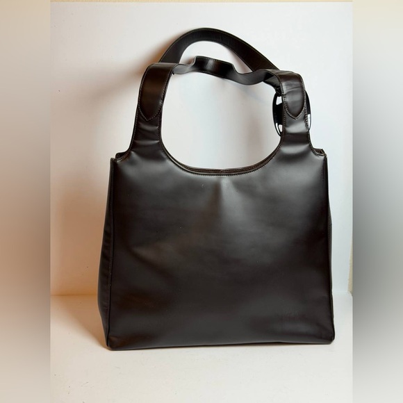 Salvatore Ferragamo Brown Matte Leather Shoulder Bag - Picture 6 of 14